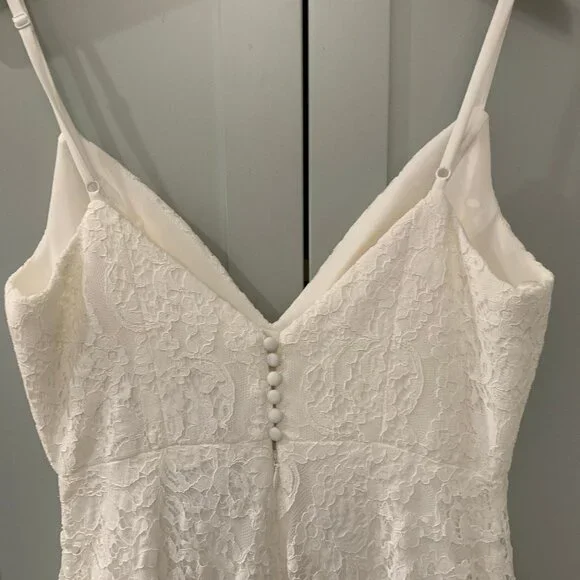 ASOS Ariana Lace Cami Wedding Dress with Full Skirt - Picture 4 of 8